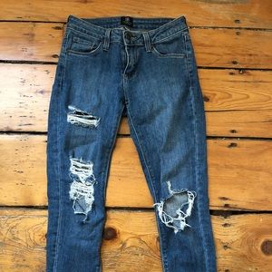 Just Black light blue ripped jeans